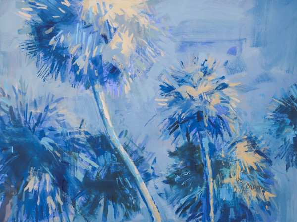 Blue Palms by Kristin  Cronic