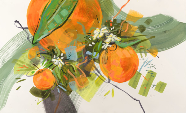 Oranges and Blossoms 2 by Kristin  Cronic