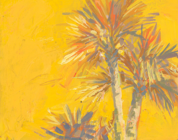 Palms in Sunshine (Framed, original 8x10) by Kristin  Cronic