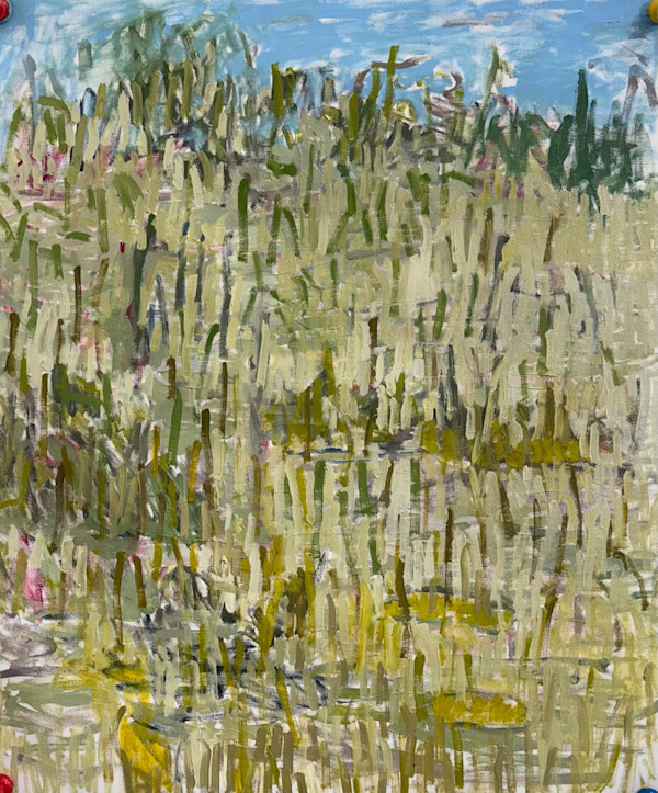 Croaking in the Grass, oil on canvas by Billie Bourgeois, Image 1.