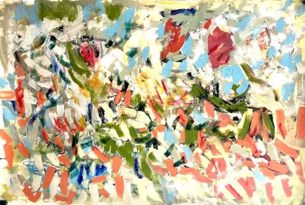 Pieces of Sky, acrylic on paper, 15”x22” 2021 by Billie Bourgeois