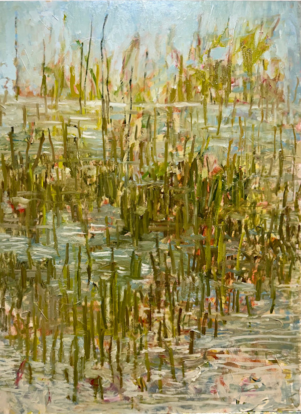 Water in the Grass, oil on canvas by Billie Bourgeois, Image 1.
