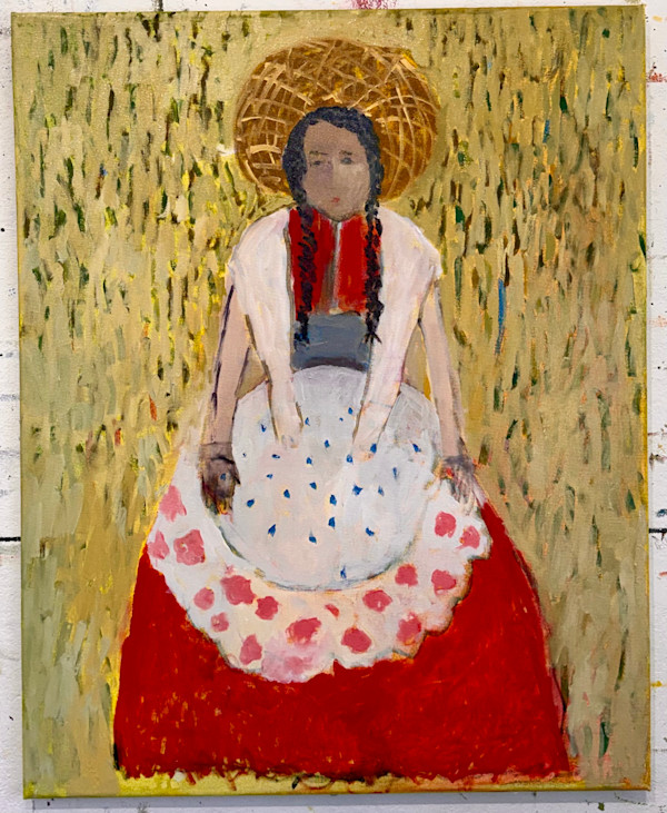 Doll in the Grass, oil on canvas by Billie Bourgeois, Image 1.