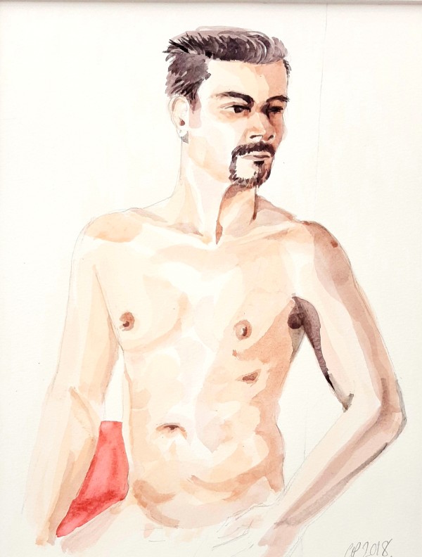 Standing male torso by Claire Philpott