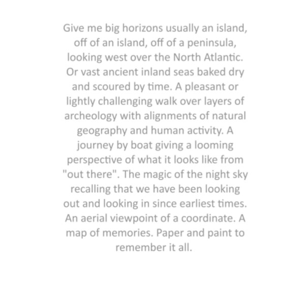 .Artist's Statement - Give Me Big Horizons by Kathleen Mooney