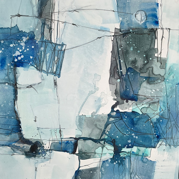 Moon on a Blue Glass Sea by Kathleen Mooney