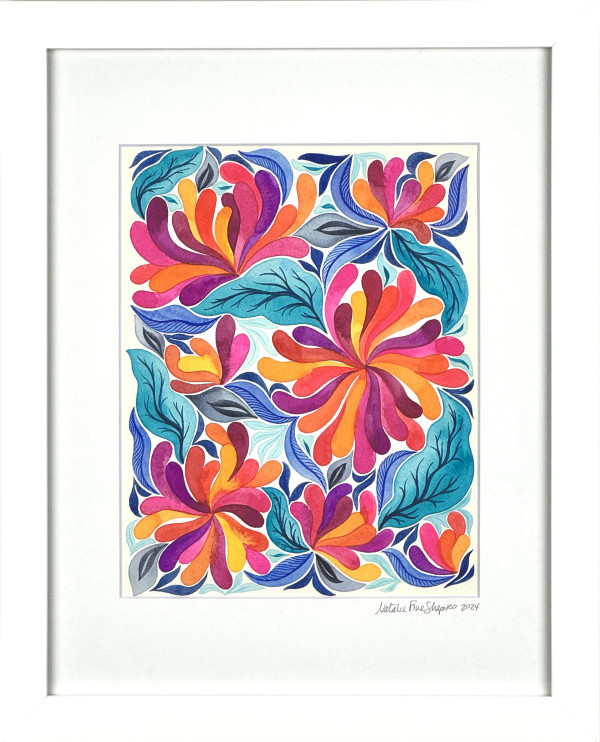 Cool Chrysanthemums (8x10) by Natalie Fine Shapiro