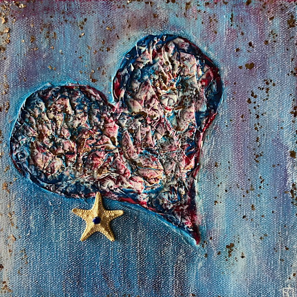 Gold Star Heart by Kim Box