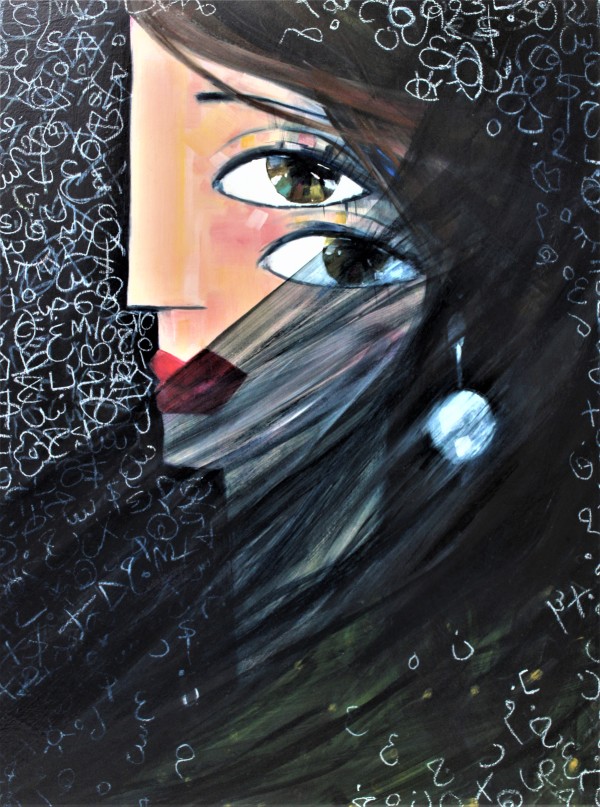 Emarati Girl with the Pearl by Badria Shamsi