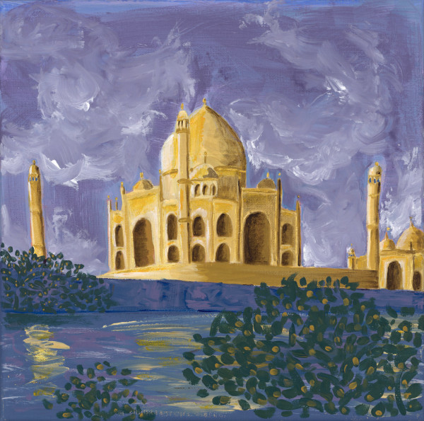 Taj Mahal in Purple and Gold by Brittany Barnett