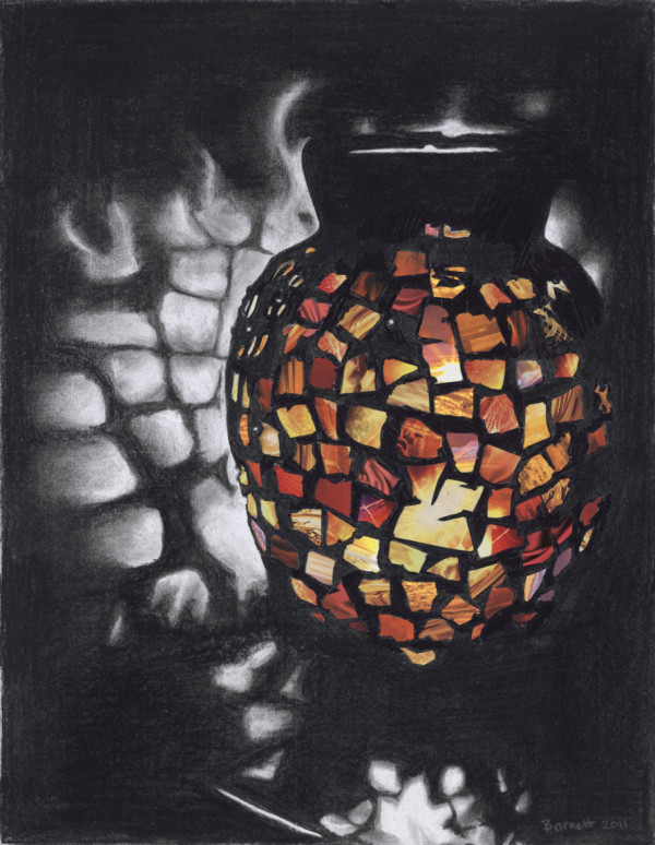 Glowing Mosaic Vase by Brittany Barnett