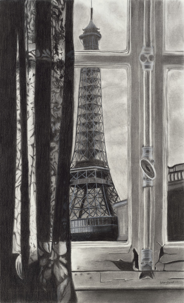 Eiffel Tower through a Window by Brittany Barnett