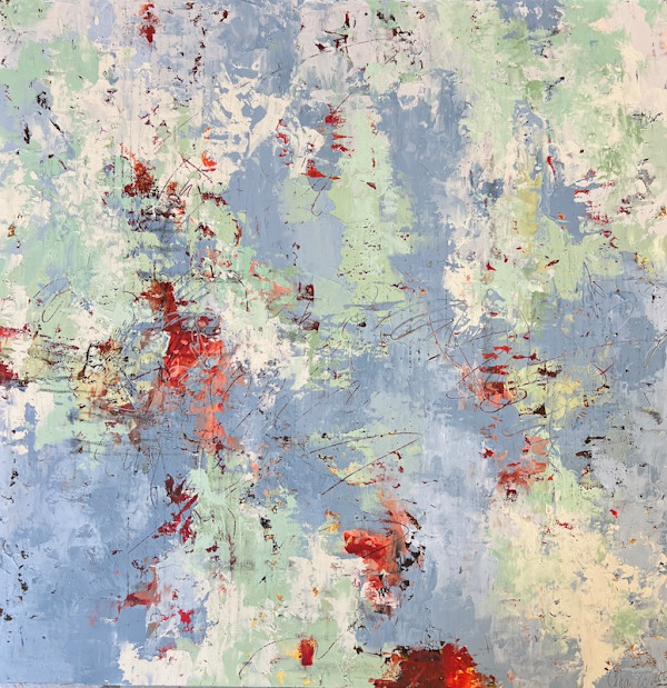 Abstract in Blue by Cindy Walton