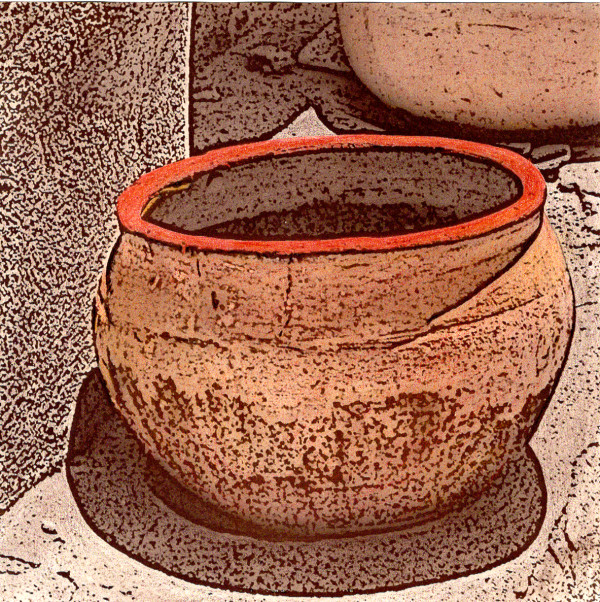 VD176-2 One Clay Pot (detail) 1/15 by Ana Laura Gonzalez
