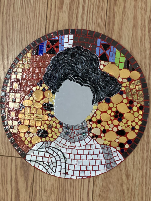 Woman in Gold mirror by Dina Afek