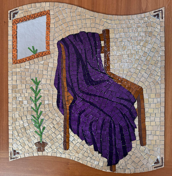 Purple Blanket over Chair by Dina Afek