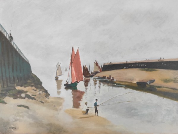 After Claude Monet – The Harbour at Trouville by Attila Vidács