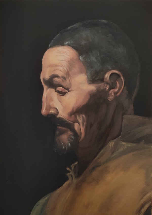 After Diego Velázquez – El aguador de Sevilla (partial copy) by Attila Vidács