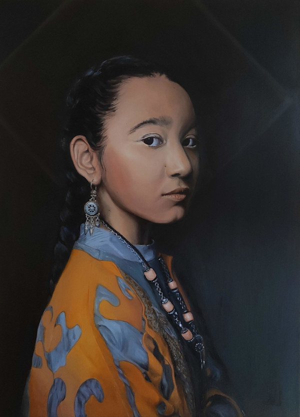 Portrait Study: Young Woman in Yellow by Attila Vidács