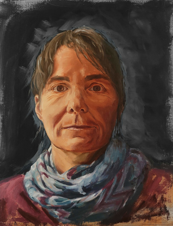 Bogi with Scarf by Attila Vidács