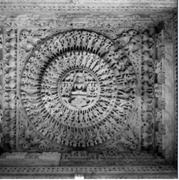 Eastern Corridor Ceiling, Vimala Vasahi, Mount Abu by Vimala Vasahi, Mount Abu, Rajasthan, Image 1.