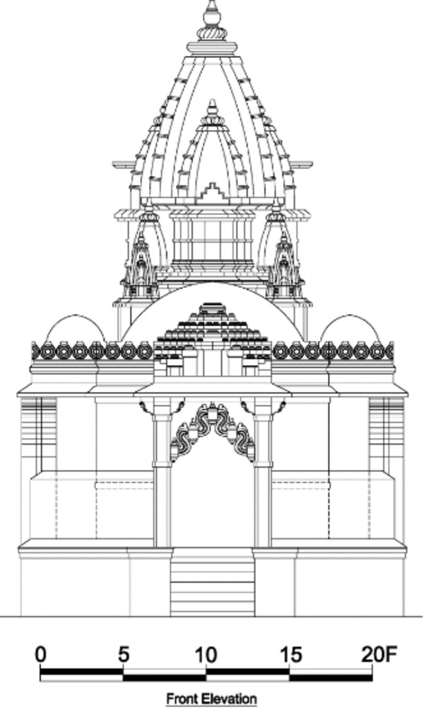 Front Elevation of Nagarparkar Bazaar Temple