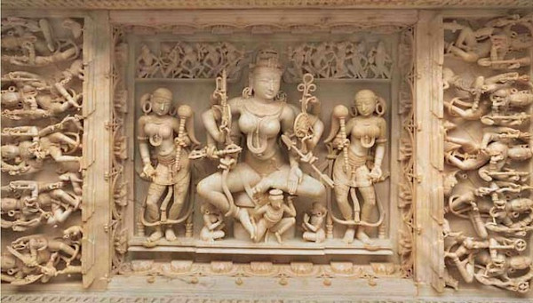 Saraswati, Samatala Ceiling, Vimala Vasahi by Vimala Vasahi, Mount Abu, Rajasthan