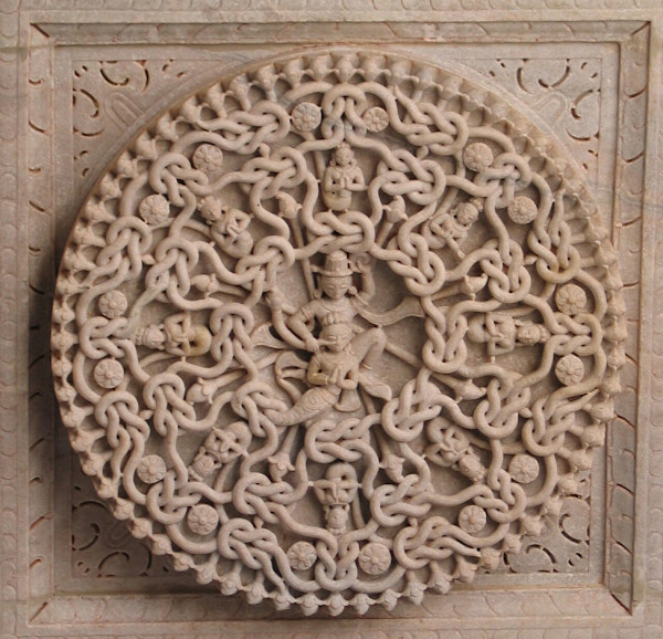 A Carved Ceiling, Southern Pillared Hall, Dharna Vihar by Ranakpur, Rajasthan