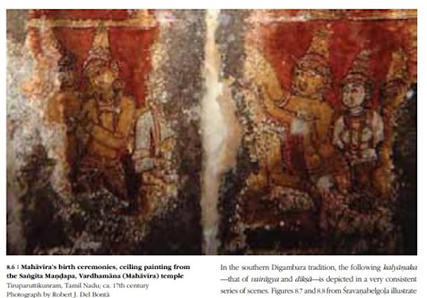 Painted Mural Depicting Birth of a Child by Vardhamana Shrine, Tiruparuttikunram Complex, Tamil Nadu