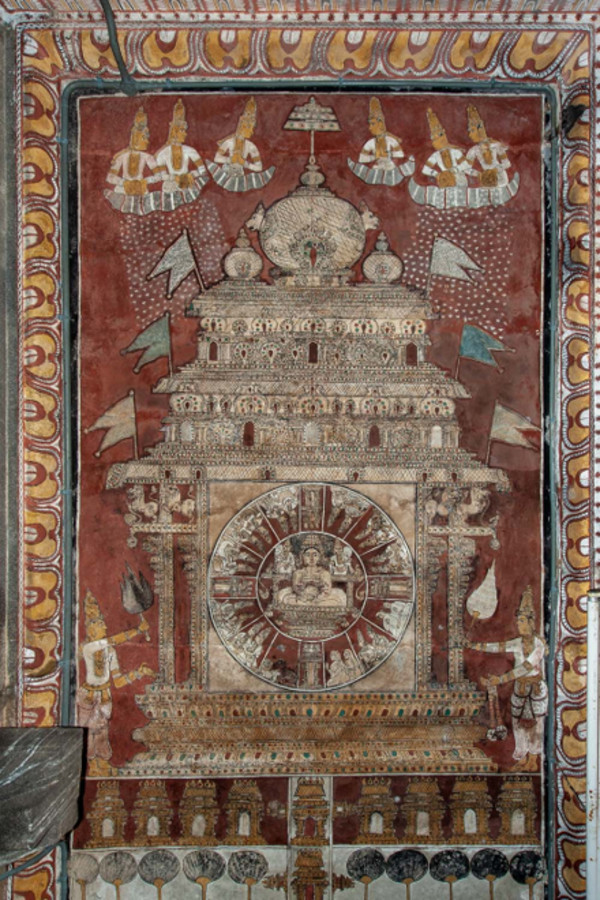 Painted Ceiling, Samavasarana Structure, restored by Tiruparuttikunram Complex, Tamil Nadu
