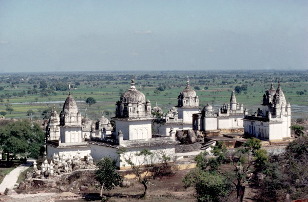 A View of Jain Temples on Sonagiri Hill by Sonagiri, Madhya Pradesh