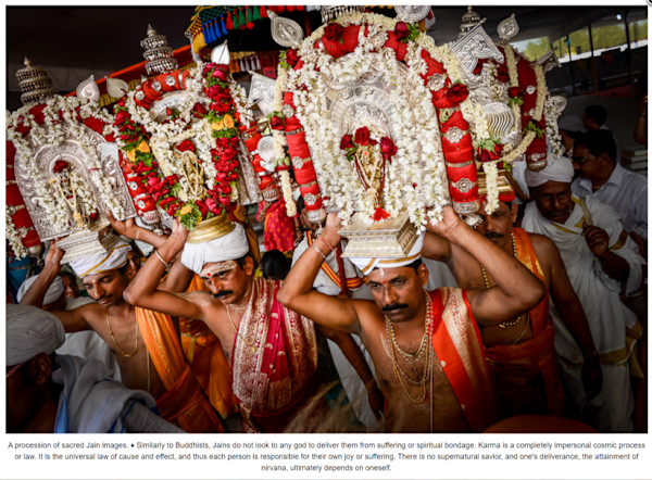 A Procession of Sacred Jain Images by Shravanabelagola, Karnataka