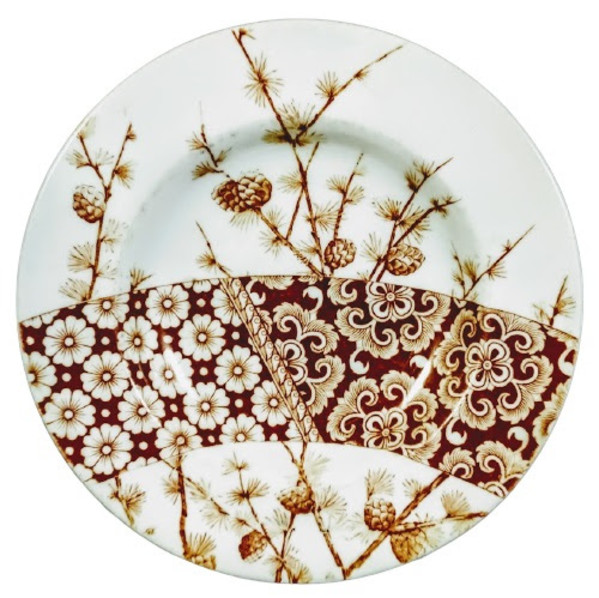 Unnamed (Pinecones & Needles) by Worcester Royal Porcelain Co.