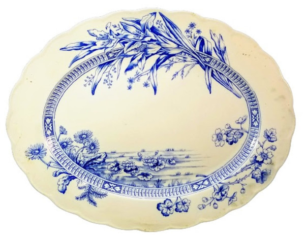 Unnamed (Daisies & Waterlilies) by Old Hall Porcelain Works Ltd.