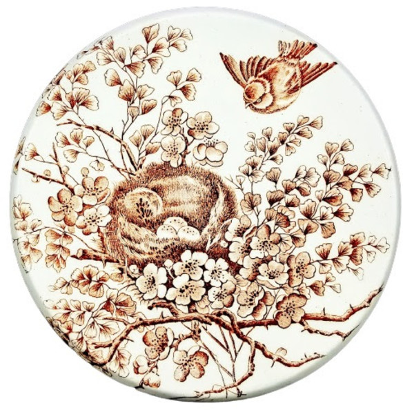 Unnamed (Flowering Branches with Bird’s Nest) by Unknown Maker