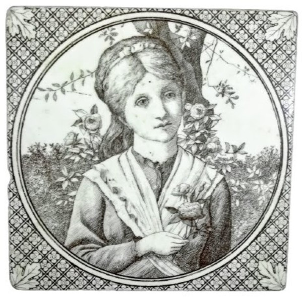 Unnamed (Girl with Roses) by Unknown Maker