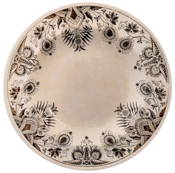 Unnamed (Owl Feathers & Flowers) by Old Hall Earthenware Co. Ltd.