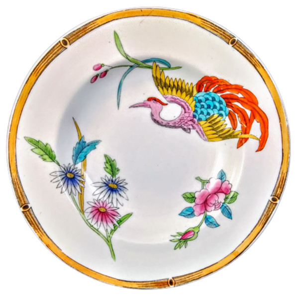 Unnamed (Golden Band: Crane) by Worcester Royal Porcelain Co.