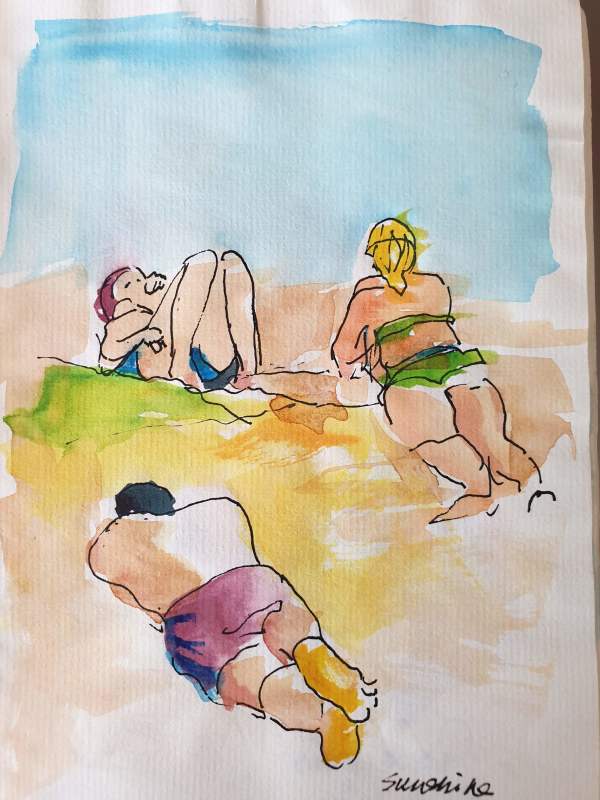 Three on Sand by Kit Hoisington