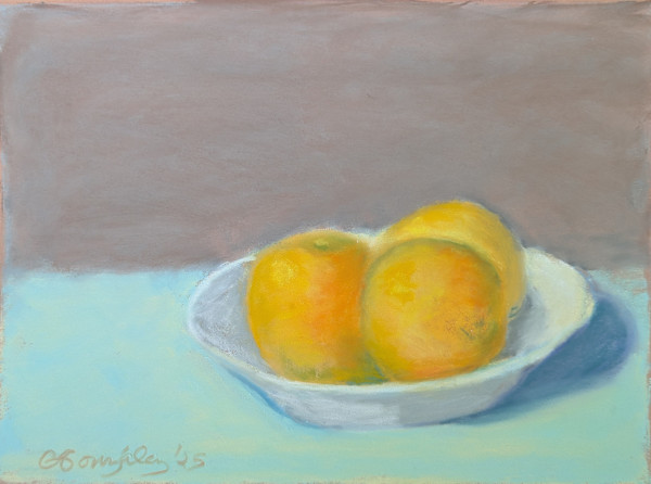 Three Oranges in a Bowl by Cyndi Gonzalez