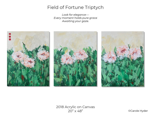 Field of Fortune Triptych by Carole Hyder