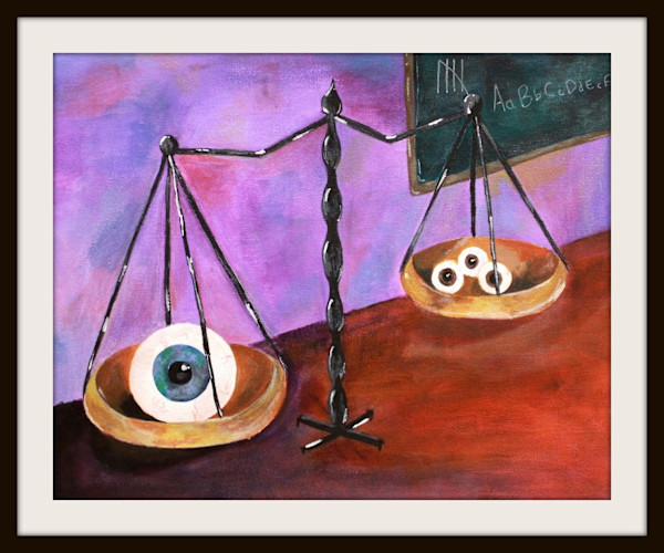 The Weight of Humans Bilnds Eyes by Sloane Dyer