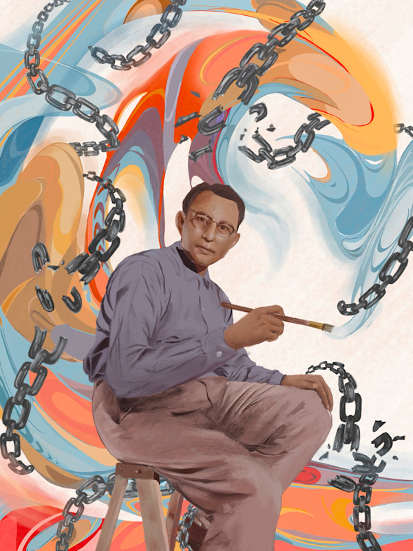 Breaking the Chains by Brushstroke by Fuhan Xue