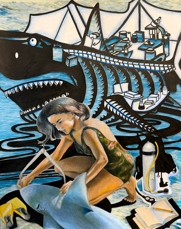 The Shark Lady: A Hero of the Ocean by Danrosy Wang, Image 1.