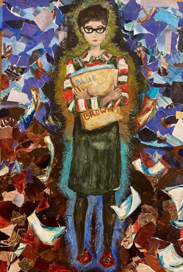 Blue Eyes, Brown Eyes, Blue Paper, Brown Paper by Sheo Kim