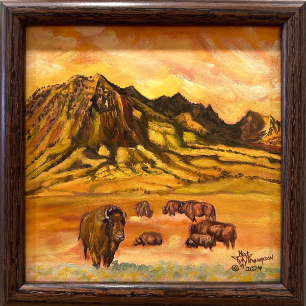 Golden Spirit Shadows - Bear Butte by Kat Thompson