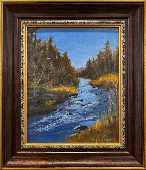 Blues & Golds on Spring Creek by Sandra Newman