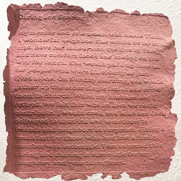 Grams Words, Caring and Sharing by Quintin Owens