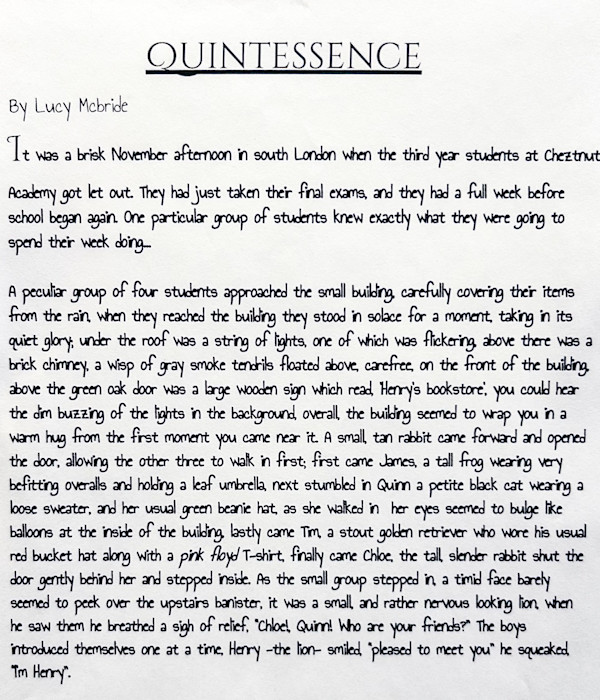 Quintessence by Lucy McBride