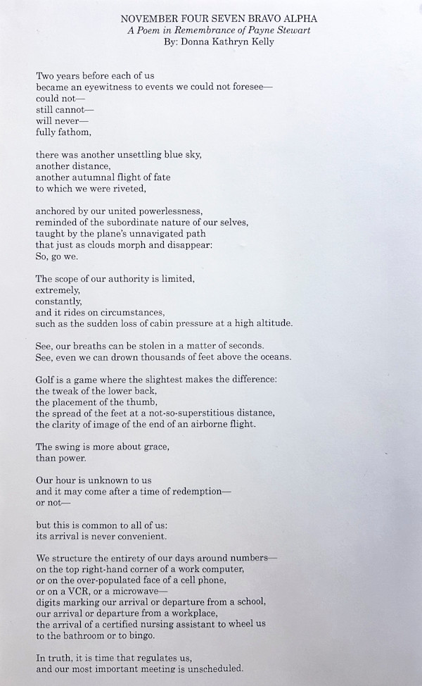 November Four Seven Bravo Alpha by Donna Kelly